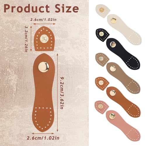 10 set lederen knokkels, PU lederen knoop Sluiting 5 kleuren voor naaien op, lederen portemonnee sluitingen voor portemonnee, telefoon geval, jas, notebook, DIY werk