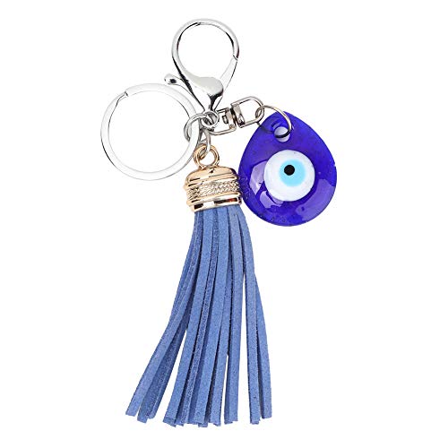 Turkse blauwe oog sleutelhanger Lucky Key, Turkse glazen amulet hanger Ring voor meisjes vrouwen sleutelhanger Decor Kerstcadeau