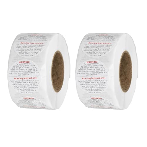 Kaarsen Waarschuwing Labels Teken, 1000 Pack Decals Kaarsveiligheid Stickers Decal