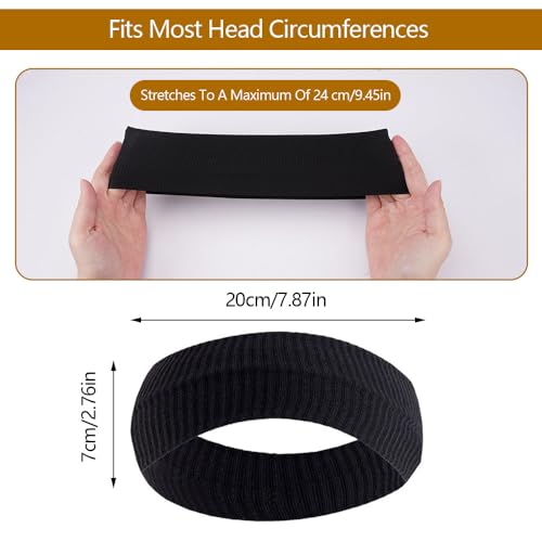 3 Stuks Elastische Hairband Vrouwen Non-slip Headband voor Vrouwen, Soft Sport Yoga Hairbands voor Fitness, Ademend Sweat-Absorbing Sport Headband voor Running, Gezichtsreiniging, Fietsen