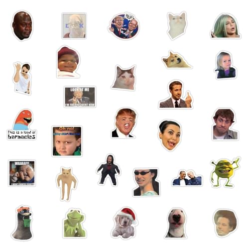 Grappige Meme Sticker set voor kinderen tieners, 200 stuks Meme waterdicht Vinyl Stickers Laptop Skateboard Kofferhelm Autofiets mobiele telefoon Scrapbook voor motorfietsen Cadeaudagboek