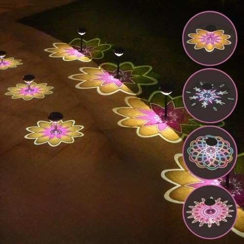 Solar Lights for Outdoor Garden 2 Pieces LED Garden Lights Path Lights Colour Changing Garden Lights IP65 Waterdichte padverlichting voor tuin, buiten, gazon, padverlichting