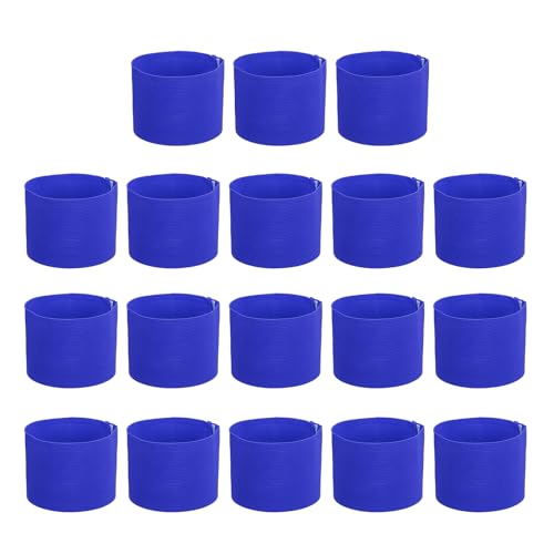 Voetbal Captain Armband, 18 st Captain Armbanden voor Voetbal Elastische Captain Arm Band Sport Captain Armbanden voor de jeugd Volwassen Voetbal Team Training Donker Blauw