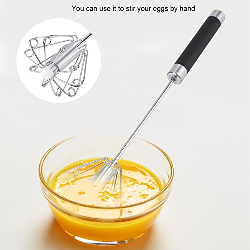 Egg Beater Manual, Draaibare handleiding Whisk Egg Semi-automatische Whisk Beater Roestvrij staal Anti-roest Duurzame 5