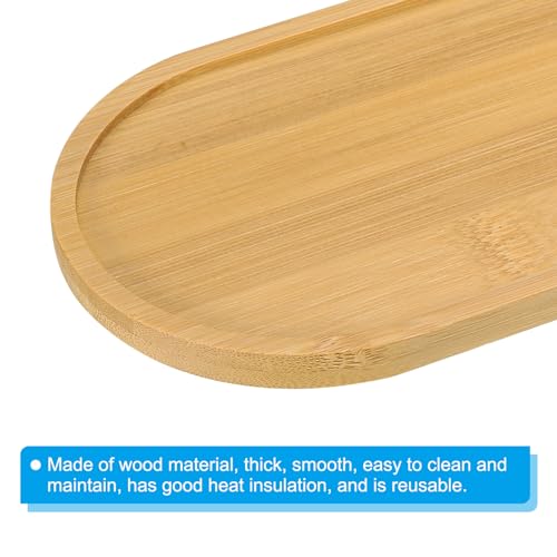 Bamboe Houten Saucer, 20x10cm Rechthoekige Houten Plant Drainer Bonsai Planten Dish Succulent Plant Pot voor Home Balkon 3