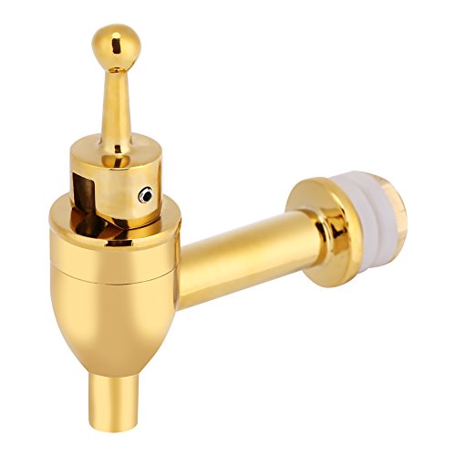 Koperen Faucet, Badkamer Taps, Mixer Wash Basin Faucet, Dispenser Water, Dispenser Vervanging Spigot voor Wijn Beer Drank (12mm-Golden) 3