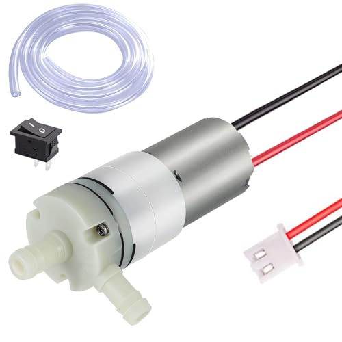 Diafragm waterpomp 12V mini elektrische waterpomp 370 zelf priming pomp DC12V voor theemachine voor aquarium, aquariumfontein