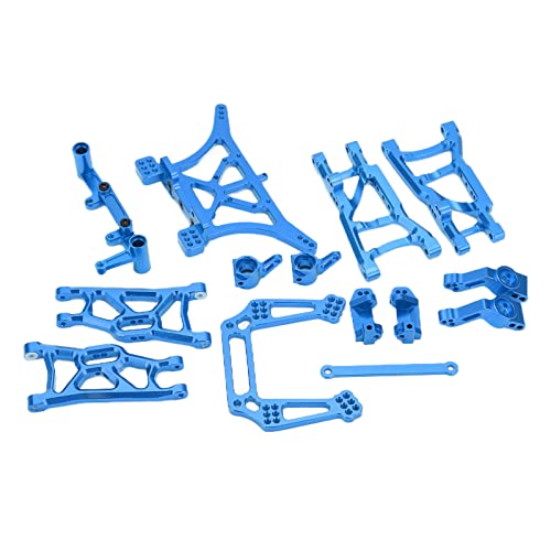 RC voorste vering armkit, 1/10 RC aluminium onderdelenkit Compatibel voor TRAXXAS SLASH 2WD 1/10 RC Car(Blauw) 3