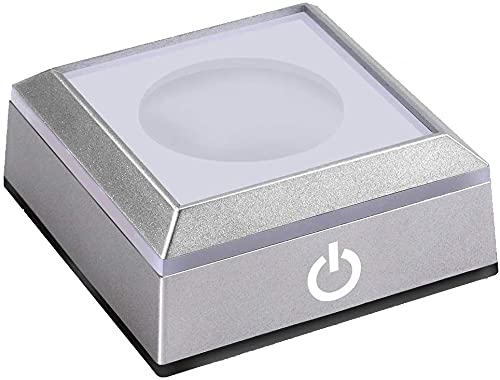 LED Light Base voor kristal- en glaskunst, kleurverloop, lichtvoet met 7 kleur veranderende leds, Home Textile Accessoires, Rechthoekig Design, Licht Display Base