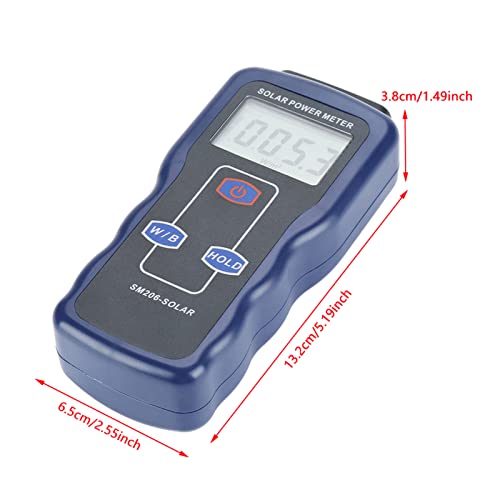 SM206 Solar Power Meter Intensive Sunlight Meter met W/m2 & Btu, Max. Wacht, gegevensopslag voor glasdoorlaattest 3