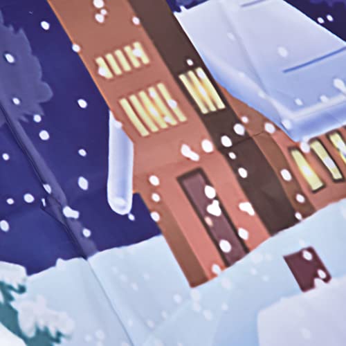 Decoratief gordijn, Kerst gordijnen Classic Design Afdrukken Kerst Traditioneel Winterseizoen Thema Venster Gordijnen voor Slaapkamer Woonkamer(150x166cm 12) 5