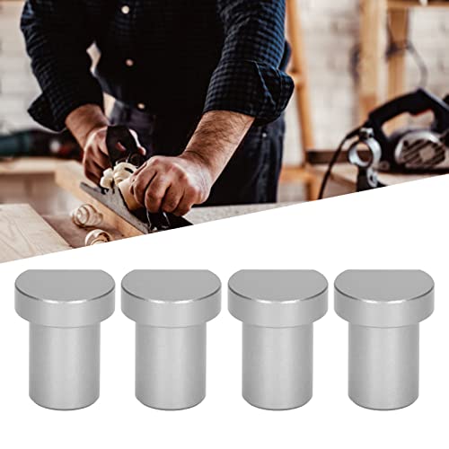 4-Piece Bench Honden, Limit Blocks voor houtbewerking met een diameter van 20 Mm / 0,8 Inch, Multifunctionele werkbank Pin remstops, voor het bevestigen en beperken van houten schuren op (Zilver) 3