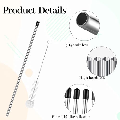 Flessenhouders, 8 stuks, vaatwasser-inzetstuk, rosvrijstalen fleshouders voor vaatwasser, met reinigingsborstel, geschikt voor glazen met lange steel, limoflessen (24,2 cm lang) 3