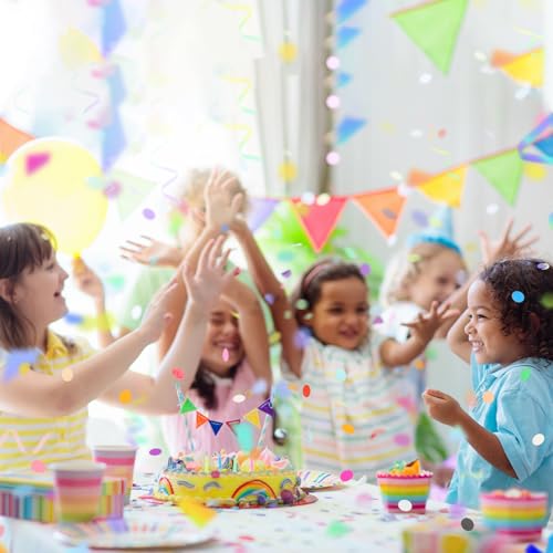 Ronde weefselpapier Confetti 0,59" , Tafelconfetti cirkel Dots voor bruiloft verjaardag feest ballon decoraties (60g), wit 4