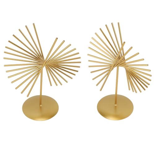 Metal Abstract Decoratie, Elegant Veelzijdig Licht Luxe Minimalistisch Handgemaakt Geometrische Lijnen Beeldhouwkunst Decor voor Office for Living Room 3