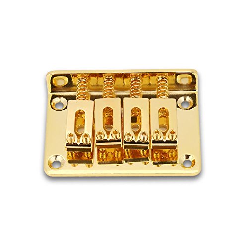 4 String Guitar Bridge, Gitaar String sluiting voor Cigarbox Electric Guitars Bass Ukulele (Gold)
