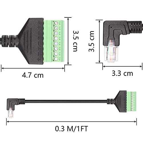 RJ45 Schroef Terminal RJ45 Man tot 8 Pin Schroefblok Terminal Solderless Kabel voor Cat5/6/7 Ethernet Extender AV CCTV Network Adapter (Links) 3
