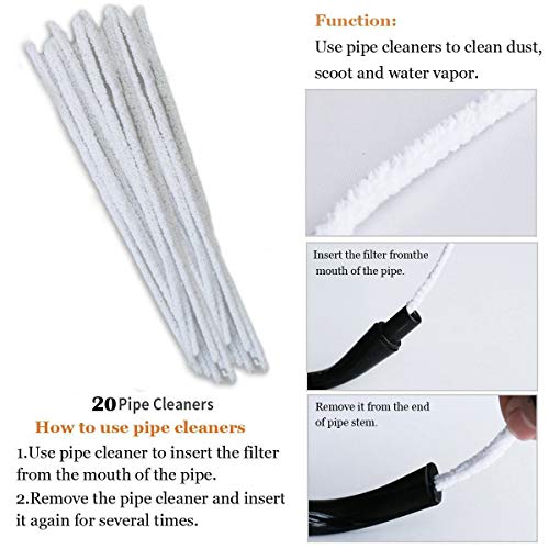 Houten tabakspijpset, 8-in-1 tabakspijp, handgemaakte klassieke fijne houten pijp voor beginners en gevorderden 5