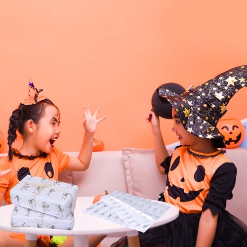 30 Sheet Skeleton Paper, 35x50cm Halloween Cadeaupapier voor Halloween Party Favors Art Decorations DIY Crafts 5