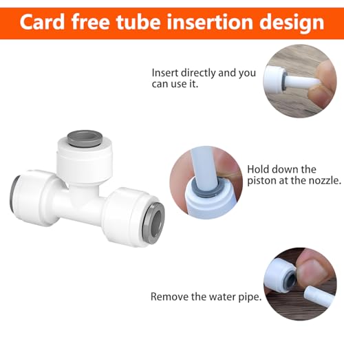 1Pcs T-type Quick Connect, Tee 5/16" Reverse Osmose Tubing Connector, voor waterzuiveraar en waterdispenser 3