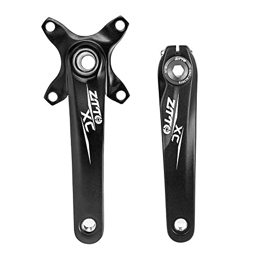 Zee 2 st Crankset Schroef, Fiets Crank Arm bevestigingsbouten, M18 Zwart Aluminium Crank Cap Plate voor Road Mountain Bike 4