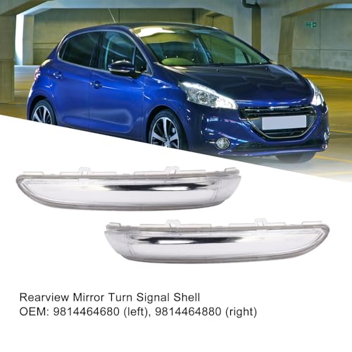Side Mirror Turn Signal Housing, Car Rearview Mirror Turn Signal Housing, 9814464680 Geschikt voor208 2012-2019, Transparante Lens