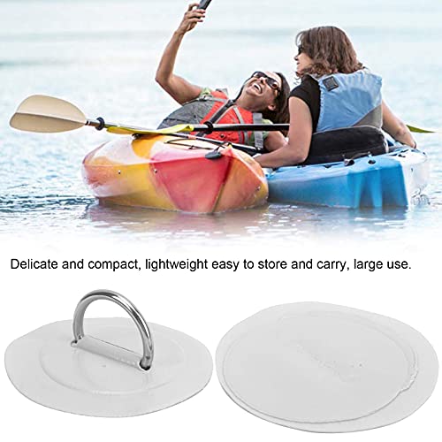 2 stuks Marine Vaste Buckle Paddle Board D-Ring Kajak D-Ring Pad Opblaasbare boot D-Ring Patch met Bungee Cord voor Marine Kayak(White) 3