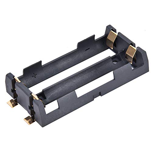 2 st Batterijhouder 3.7V 2 sectie Hoge Temperatuur Weerstand Zwarte Batterij Container Case Batterij Opbergbox voor SMD DIY Oplaadadapter 4