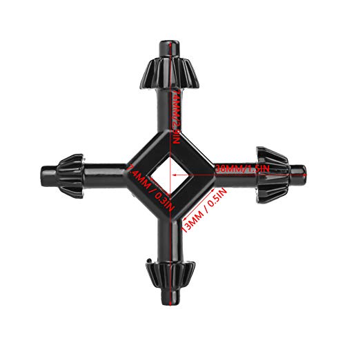 4-in-1 Multifunctioneel staalboren Chuck Sleutel Fit Hand Boorhulpmiddel 4-weg Chuck-sleutel voor kolomboren