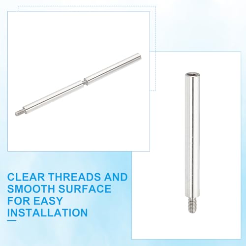 M3*45+6mm Ronde Spacers Schroeven Extension Pins 8st Roestvrij stalen Thread Sleeve Spacer Bolts Schroeven Vervanging voor Bindende Navulbare Scrapbook Fotoalbum 3