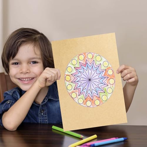 50 vellen Kraftpapier A4, 150g Kartonpapier, natuurlijk, gerecycled Kraftpapier, blanco ansichtkaarten, Kraftpapier voor uitnodigingen, verjaardagskaarten, Graffiti-geschenken, papier 5