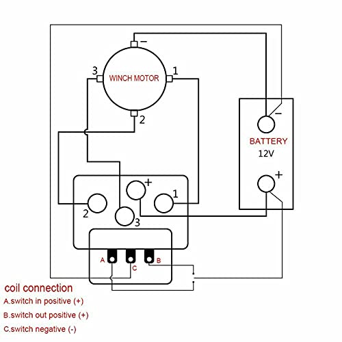 Waarschuwing: 12000LB Winch Solenoid Winches Winch Solenoid Relay Magnet Switch Control Switch 12V 500A Geschikt voor ATV Utv 8000Lb-12000Lb Winch Andere onderdelen 3