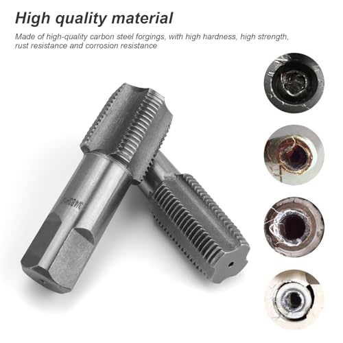Set van 2 Pijp Thread Cutter, 1/2 Inch Threaded Tap, 3/4 Inch Threaded Drill Bit Set, met Plastic Storage Box, voor de reparatie van Pijp Threaded Aansluitingen 3