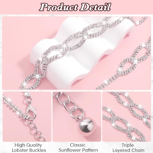 Rhinestone Women's Waist Belt Crystal Waist kettinggordel verstelbare kunstmatige diamanten broekband voor Jeans 3