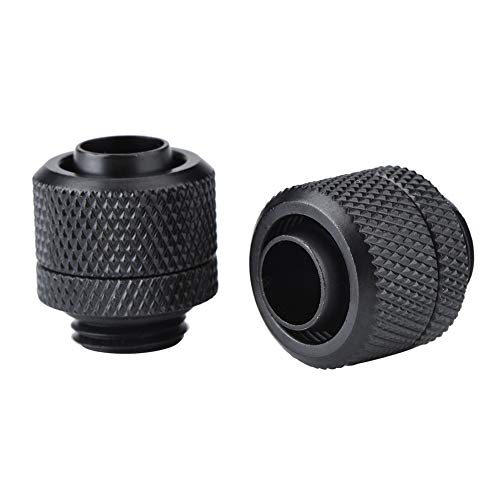 16 10 Soft Tube Comp 2st G1 4 Wire Flexible Tube Connector Messing Twee touch passen voor PC waterkoeling zwart (zwart)