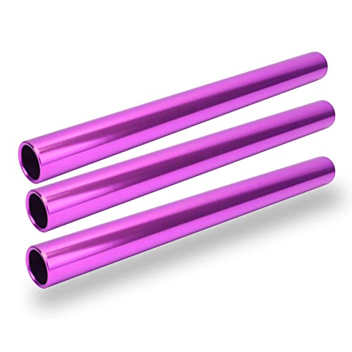 Relay Race Baton, 3 st Aluminium Track en Field Relay Baton Sports Relay Race Baton Track and Field Sprint Match Batons (Paars) Atletiek Supplies Atletiek Supplies Atletiek Supplies