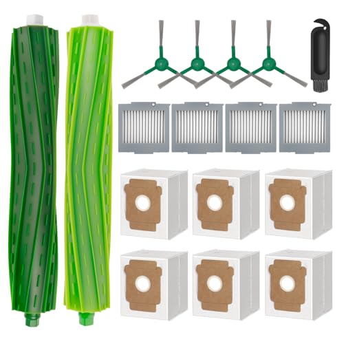 17 stuks accessoires set voor iRobot roomba max 705 vac/Plus 504 Vac Stofzuiger, Vervangingsdelen met 6 stofzakken, 4 filters, 4 zijborstels, 2 hoofdborstels, 1 reinigingsgereedschap