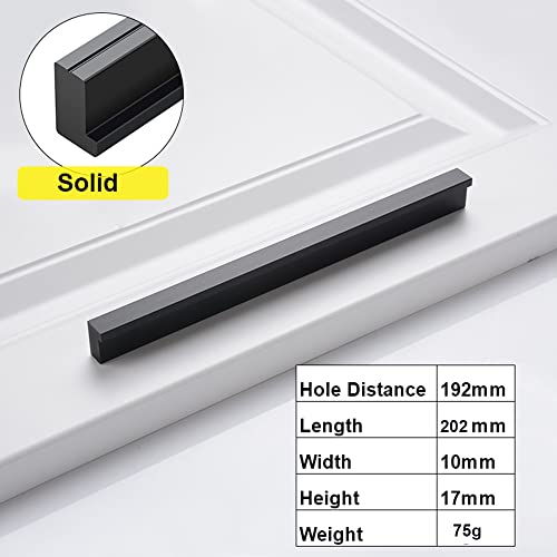 10 Pack Keuken Deur handvat aluminium legering kast deur handvat meubellade trekt Knobs gat centrum 192mm