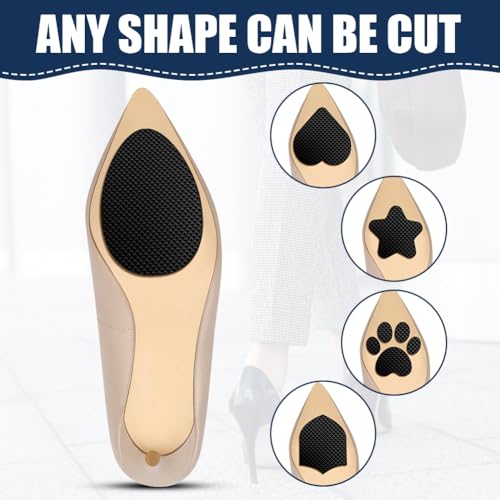 Verpakking van 4 Non-Slip Sole, Non-Slip lijm Rubber Pads, Schoen Sole Protectors, Schoen vloer en Heel geluid reductie Stickers voor alle maten (zwart) 3