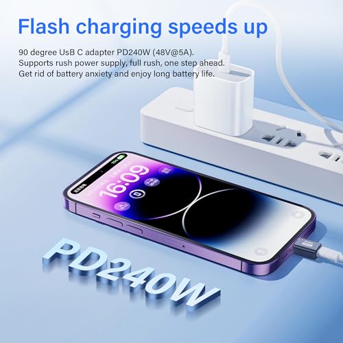 240W, 80Gbps, USB4 Type Adapter, Thunderbolt 4 Compatible, 8K@60Hz Video Converter, PD Charge en Data Transfer voor Laptops, Tablets, SSDs, Monitors (S to S) 4