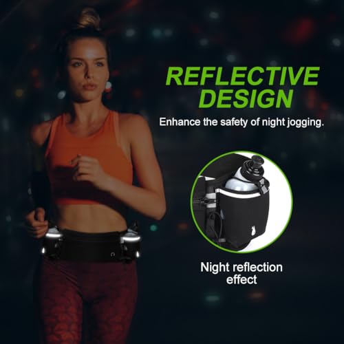 Bum Bag Sport Hip Bag met waterfles ademend met fleshouder voor hardlopen, kamperen, klimmen, fietsen, c, 1 3