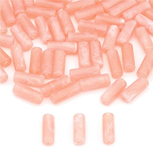 20 st. Long Acryl Tube Kralen Kralen Gekleurd Losse kralen Vintage kralen voor DIY Handgemaakte sieraden maken vakantie decoraties 8mm* 20mm Threading Hole Snow Button