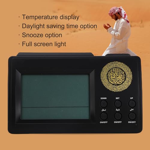 1pc Islamitische, Azan Athan wekker geschenken Athan Klokken, moslim gebed gebed bidden Adhan Klok, Favr Zwart 3