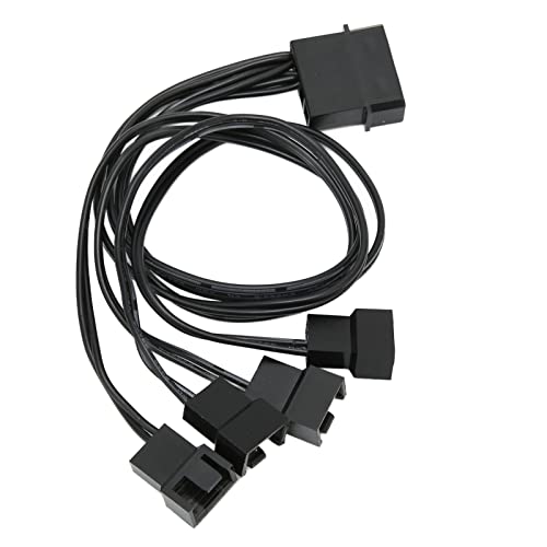 PWM Fan Splitter Black Duurzame 3 PIN Extension Power Cable voor Desktop Computer, Verhoog de luchtstroom voor PC Fan, Computer Accessoires 3