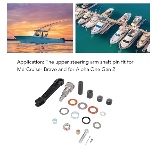 20PCS Bovenste Gimbal Stuurarm Aspen 866322A01, massief Legering en roestvrij staal Gimbal Stem Set, vervanging voor MerCruiser Bravo en Alpha One Gen 2