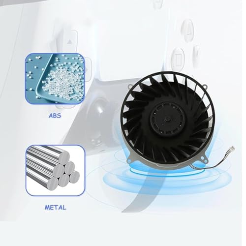 Zee P5 Internal Cooling Ventilator, P5 23 Blade CPU Koelventilator KSB1212HGG4E DC 12V 2.15A 3 Pole Replacement Ventilator voor Playstation 5 5