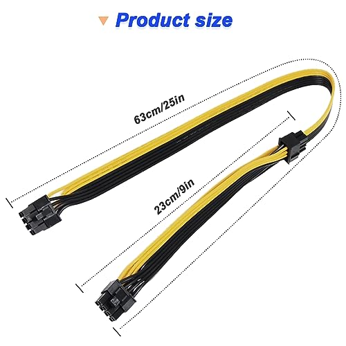 2 st PCI-e 8-pins mannelijke tot dubbele 2 x 8-pin (6+2) PCI Express plug (niet compatibel met Seasonic Sentey en Corsair voeding)