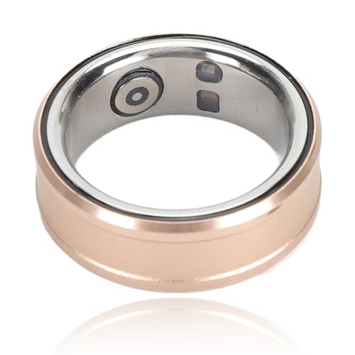 Smart Health Ring, Smart Ring Health Tracker BT 5.1 NFC Slaaplichaam Temperatuurbewaking Pedometer IP68, Slaapkwaliteit Tracker voor verjaardagsgeschenken (GOLD)