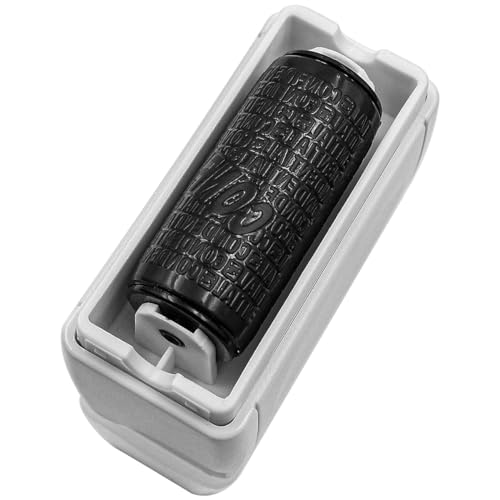 Vertrouwelijke Roller Stempel Wide Rolling Security Stempel Veilige Vertrouwelijke ID Blackout Beveiliging Identiteit diefstal Rolling Data Defender Inclusief 3 Pack Refills, Adres Blok 5