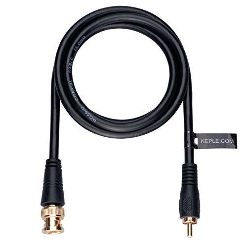 Coaxiale kabel RG59 3m BNC Man naar RCA Man Plug en Gold Plated Connector Koppeling 75 Ohm Phono Plug Cinch Connector Pure Koper geleiders voor TV-beveiligingssystemen